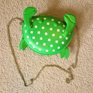 NWT Discontinued Kate Spade Shelley Crab Crossbody Bag in Kelly Green & White